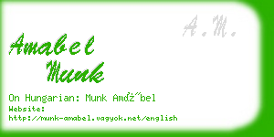 amabel munk business card
